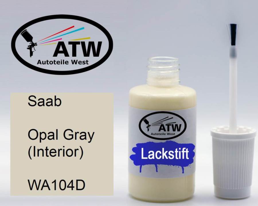 Saab, Opal Gray (Interior), WA104D: 20ml Lackstift, von ATW Autoteile West.